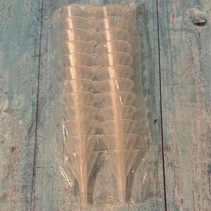 New Clear Plastic Funnels Bundle of 24 for kitchen, crafts, DIY, kids, school